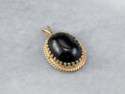 Vintage Black Onyx Pendant