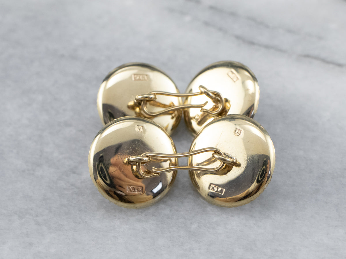 Vintage Mother of Pearl and Seed Pearl Cufflinks