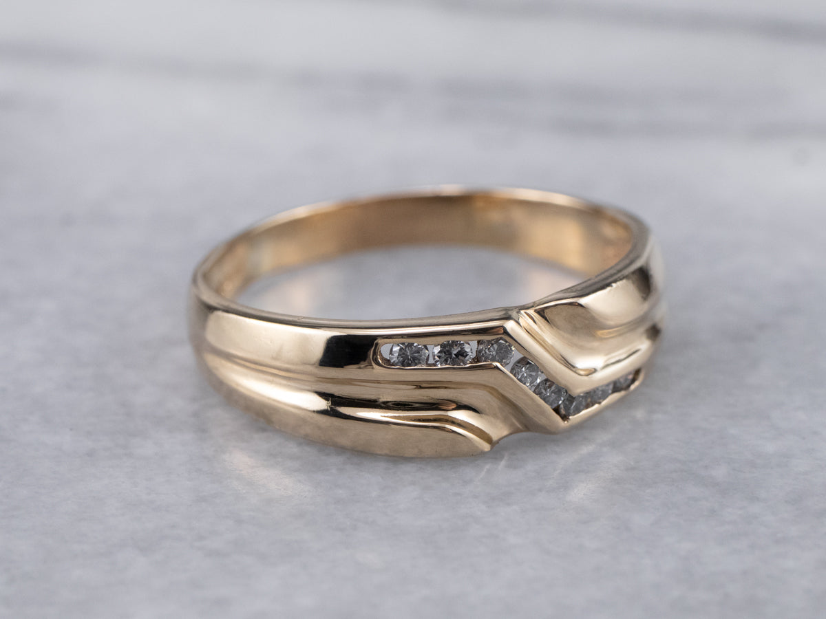 Modernist Channel Set Diamond Band