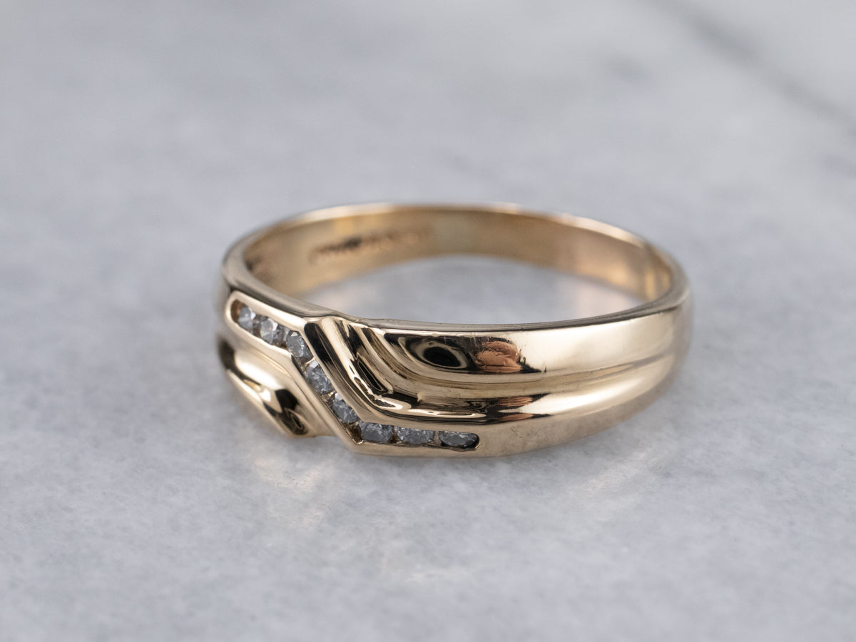 Modernist Channel Set Diamond Band