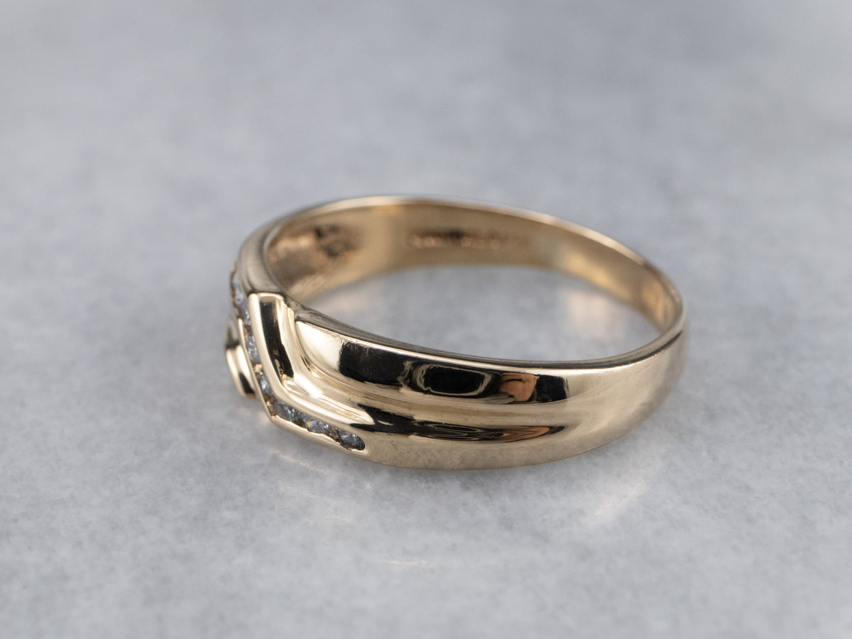 Modernist Channel Set Diamond Band