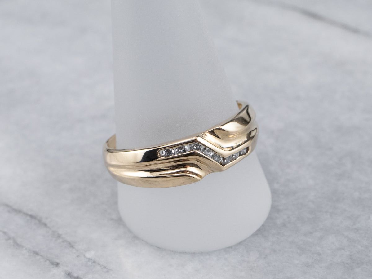 Modernist Channel Set Diamond Band