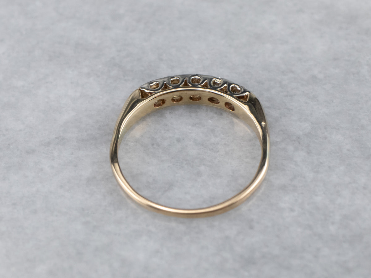 Vintage Bar Set Diamond Band