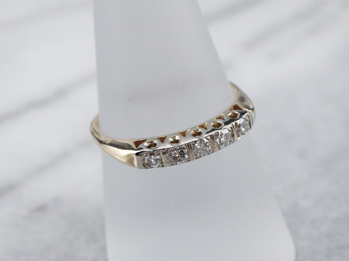 Vintage Bar Set Diamond Band