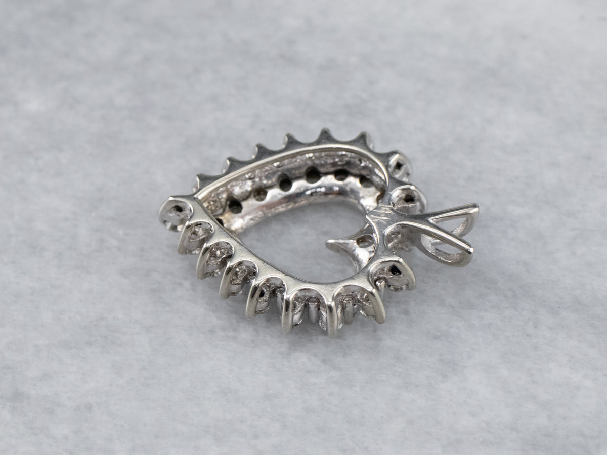 Diamond Heart White Gold Pendant
