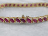 Marquise Ruby and Diamond Tennis Bracelet