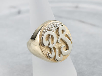 Bold Diamond RS Signet Ring
