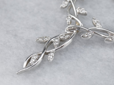 White Gold Botanical Diamond Necklace