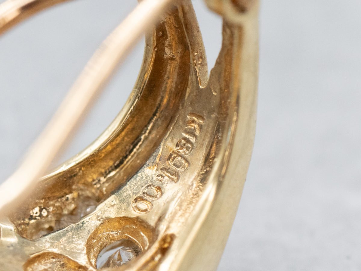 Sparkling 18K Gold Diamond Huggy Hoop Earrings