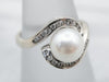 Vintage Pearl and Diamond Bypass Ring