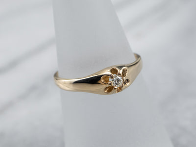 Belcher Diamond Solitaire Engagement Ring
