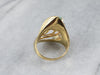 Modernist Jade and Diamond 18K Gold Ring