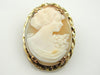 Vintage Shell Cameo Gold Brooch