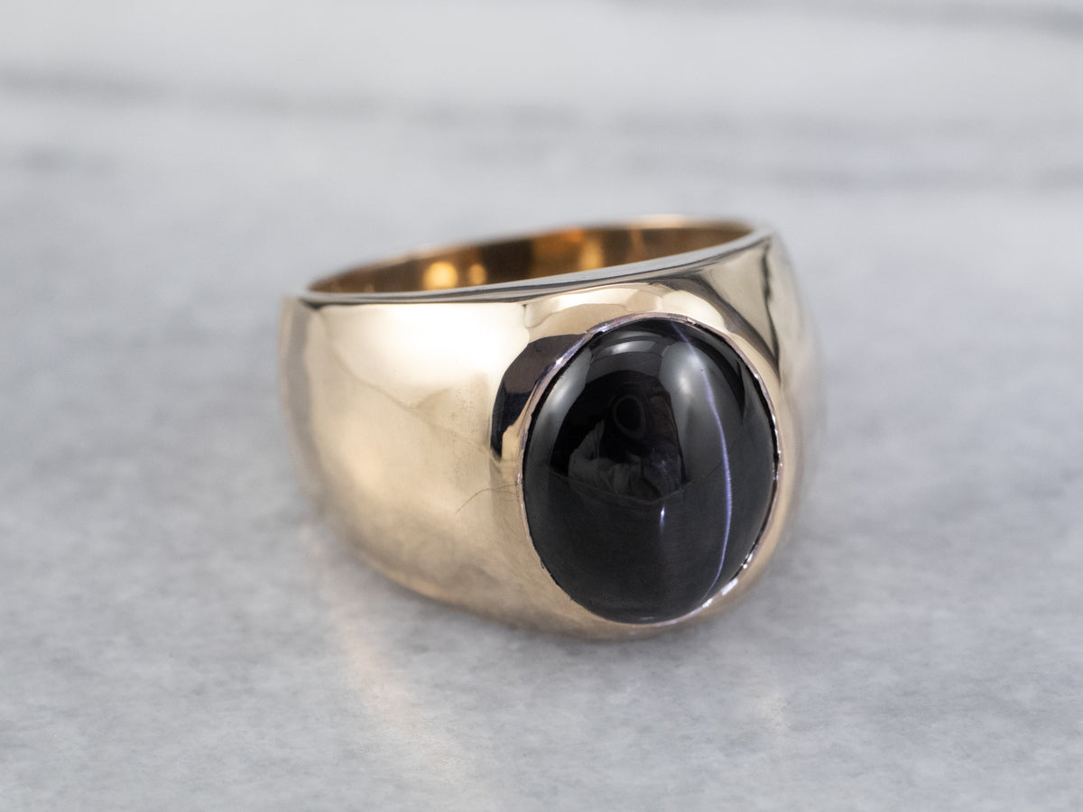 Cat's Eye Sillimanite Statement Ring