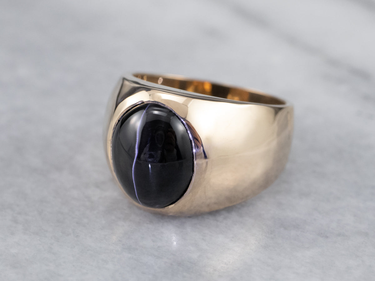Cat's Eye Sillimanite Statement Ring