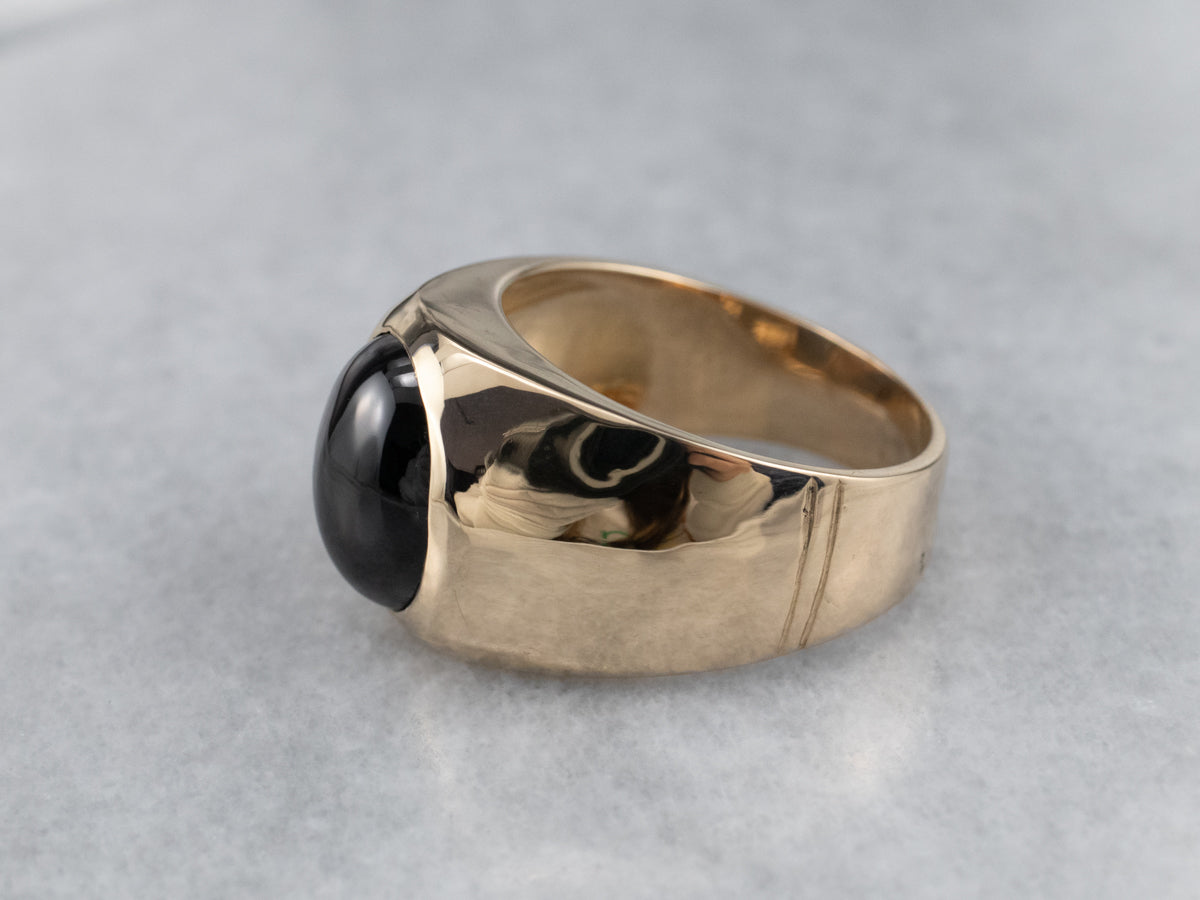 Cat's Eye Sillimanite Statement Ring