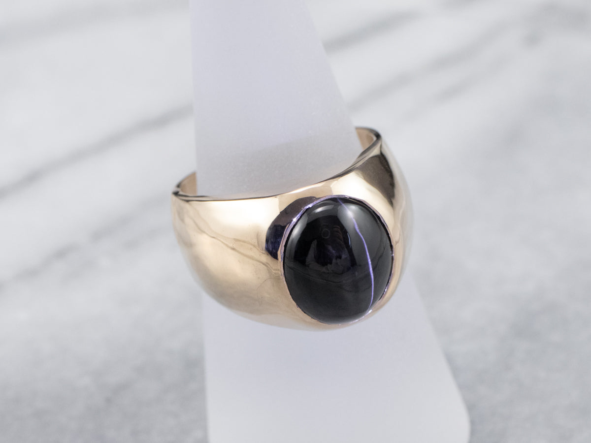 Cat's Eye Sillimanite Statement Ring