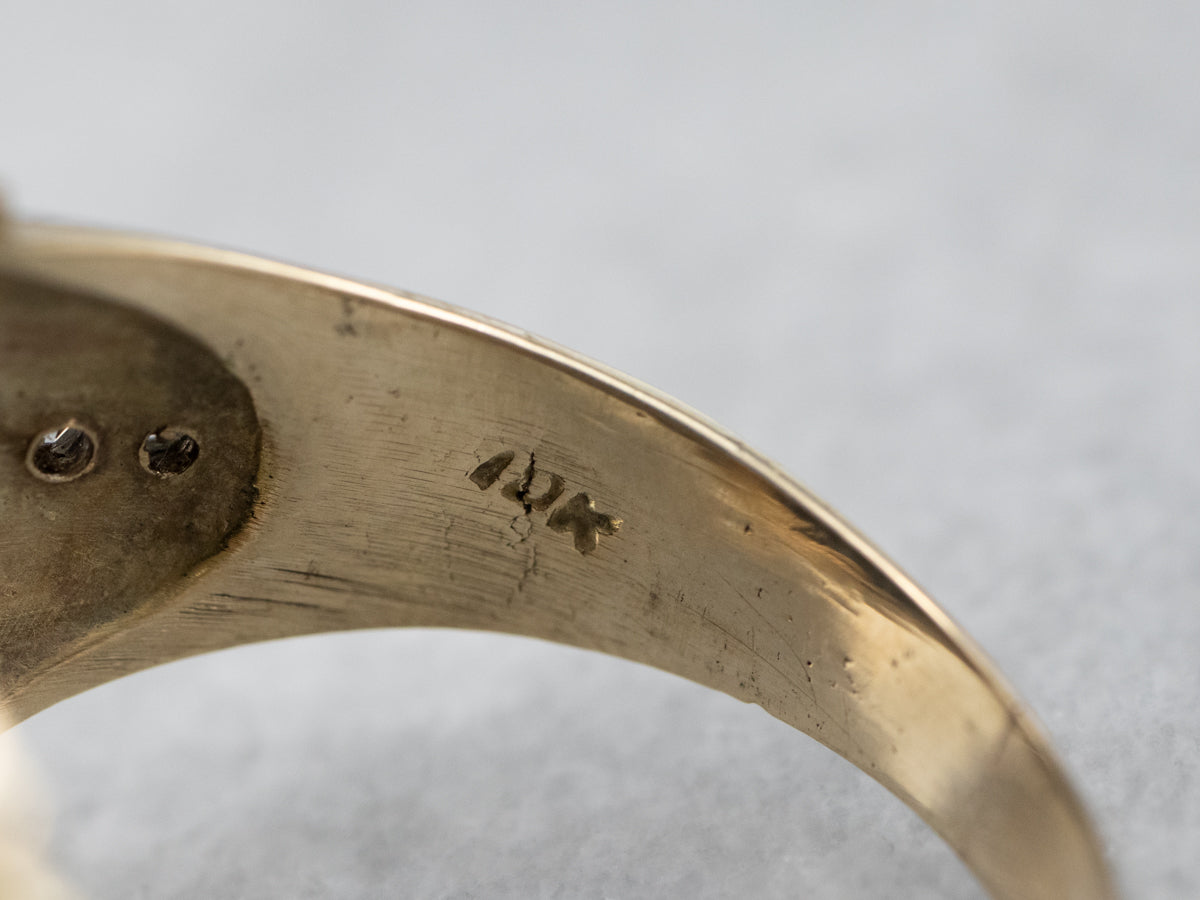 This bold vintage men‚Äôs onyx ring is an iconic classic! This...