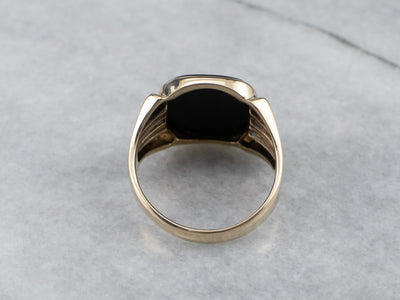 Men's Retro Era Black Onyx Ring