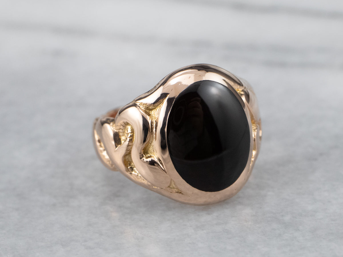 Sardonyx Rose Gold Snake Ring