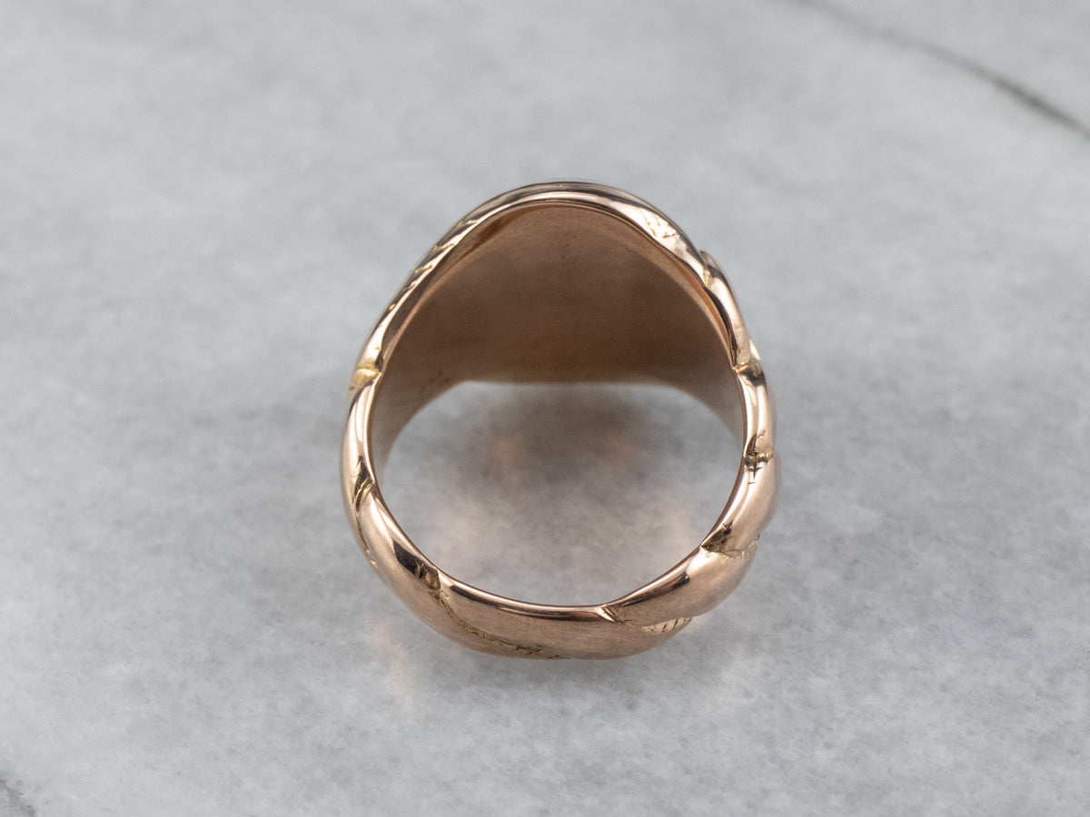 Sardonyx Rose Gold Snake Ring