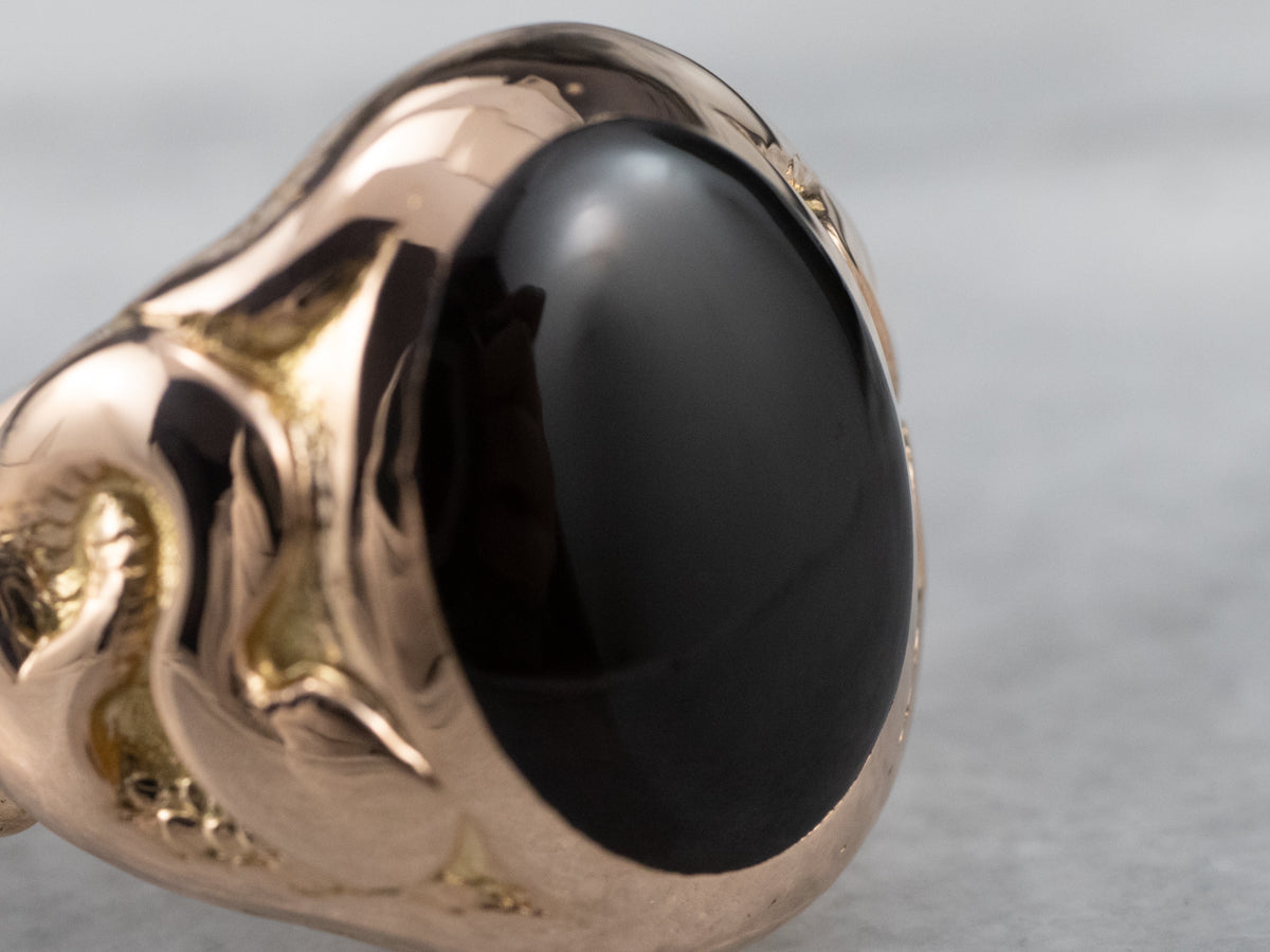 Sardonyx Rose Gold Snake Ring