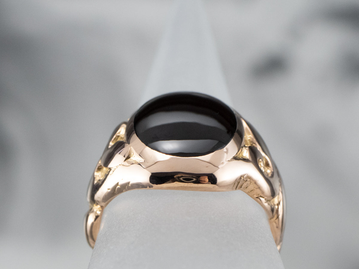 Sardonyx Rose Gold Snake Ring