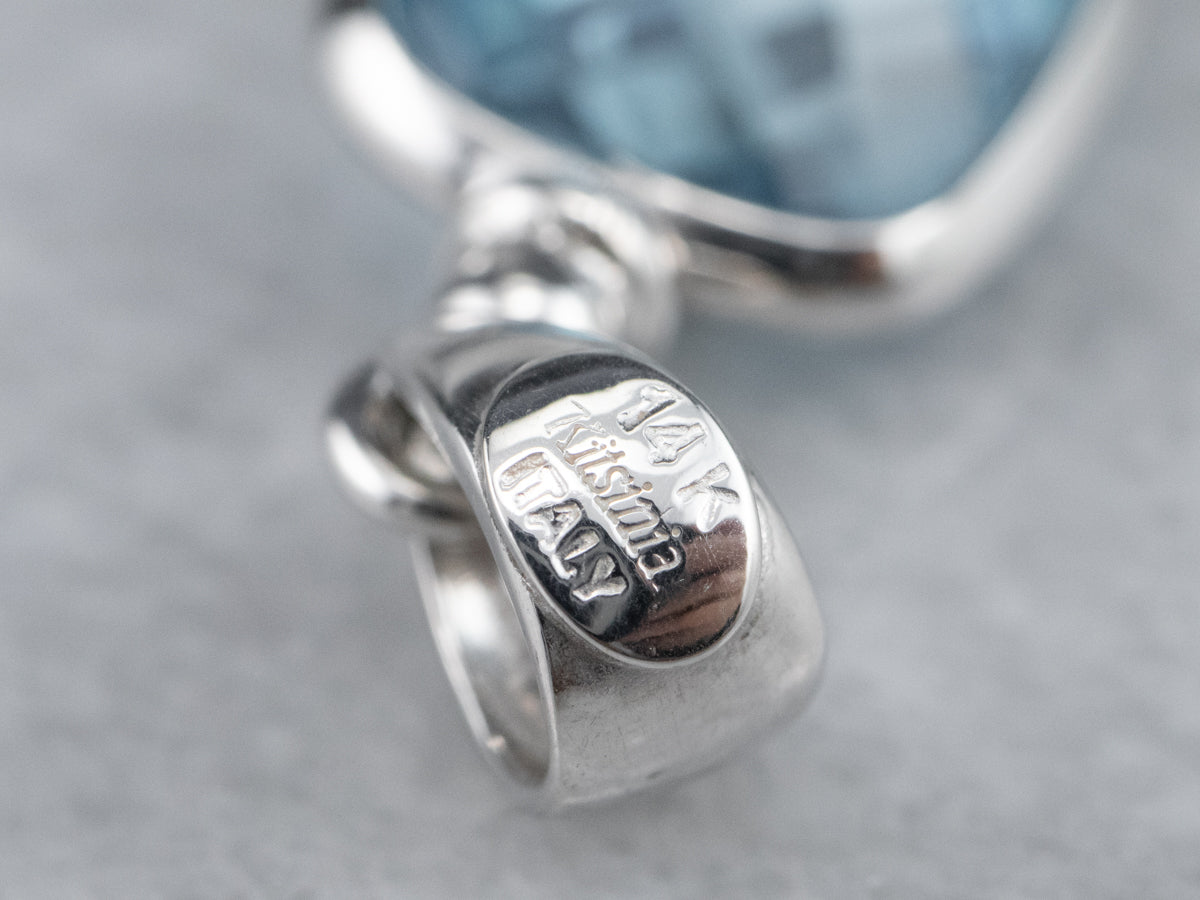 Blue Topaz Solitaire Pendant