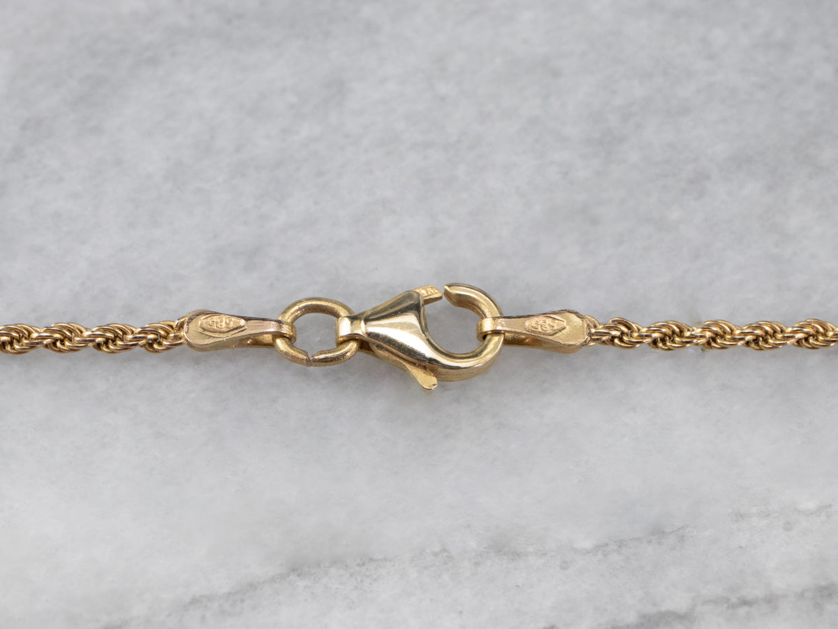 14K Yellow Gold Rope Twist Chain