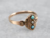 Sweet Victorian Turquoise and Pearl Ring