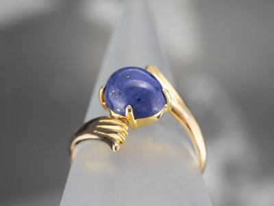 Winged Lapis Bypass Ring