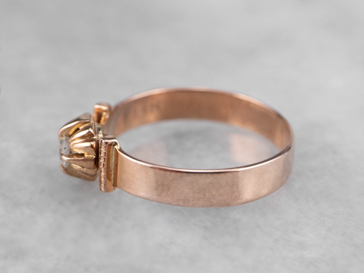 Antique Buttercup Diamond Engagement Ring