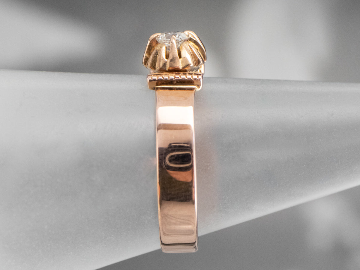 Antique Buttercup Diamond Engagement Ring