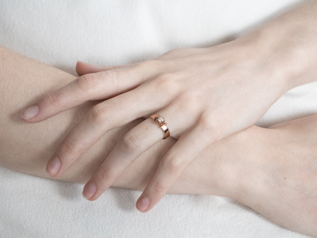 Antique Buttercup Diamond Engagement Ring