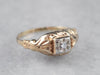 Vintage 1940s Diamond Solitaire Engagement Ring