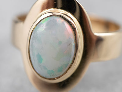 Yellow Gold Vintage Opal Ring