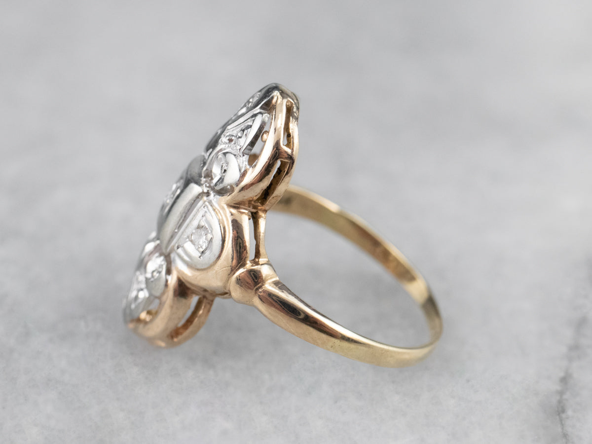 Early Retro Era Diamond Dinner Ring