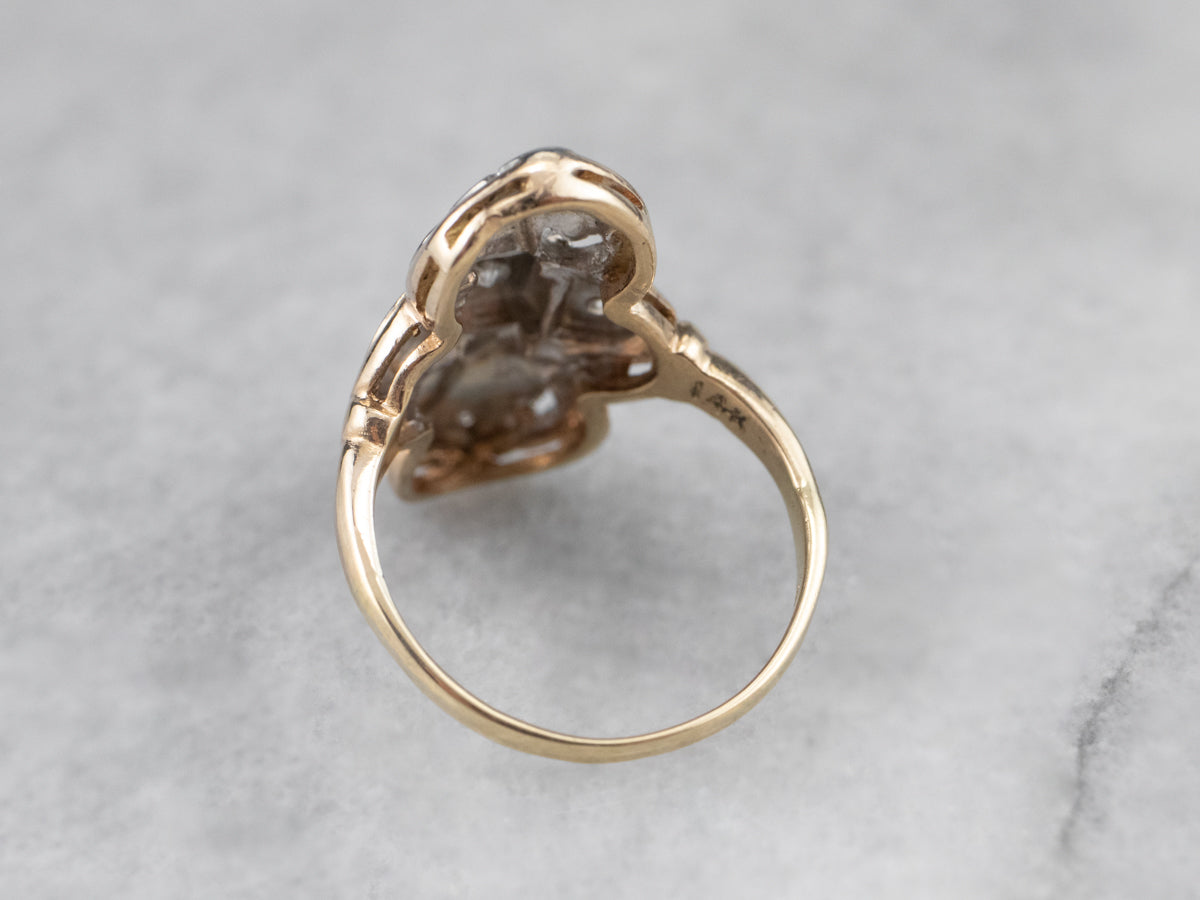 Early Retro Era Diamond Dinner Ring