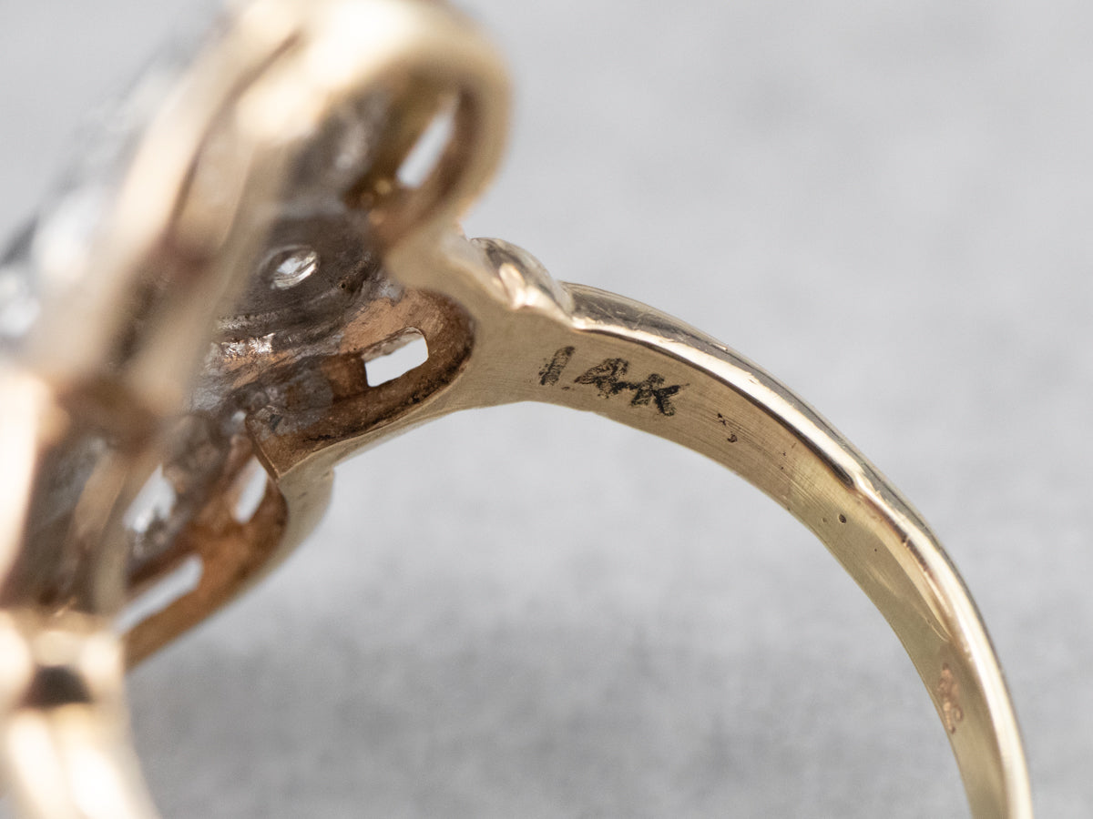 Early Retro Era Diamond Dinner Ring