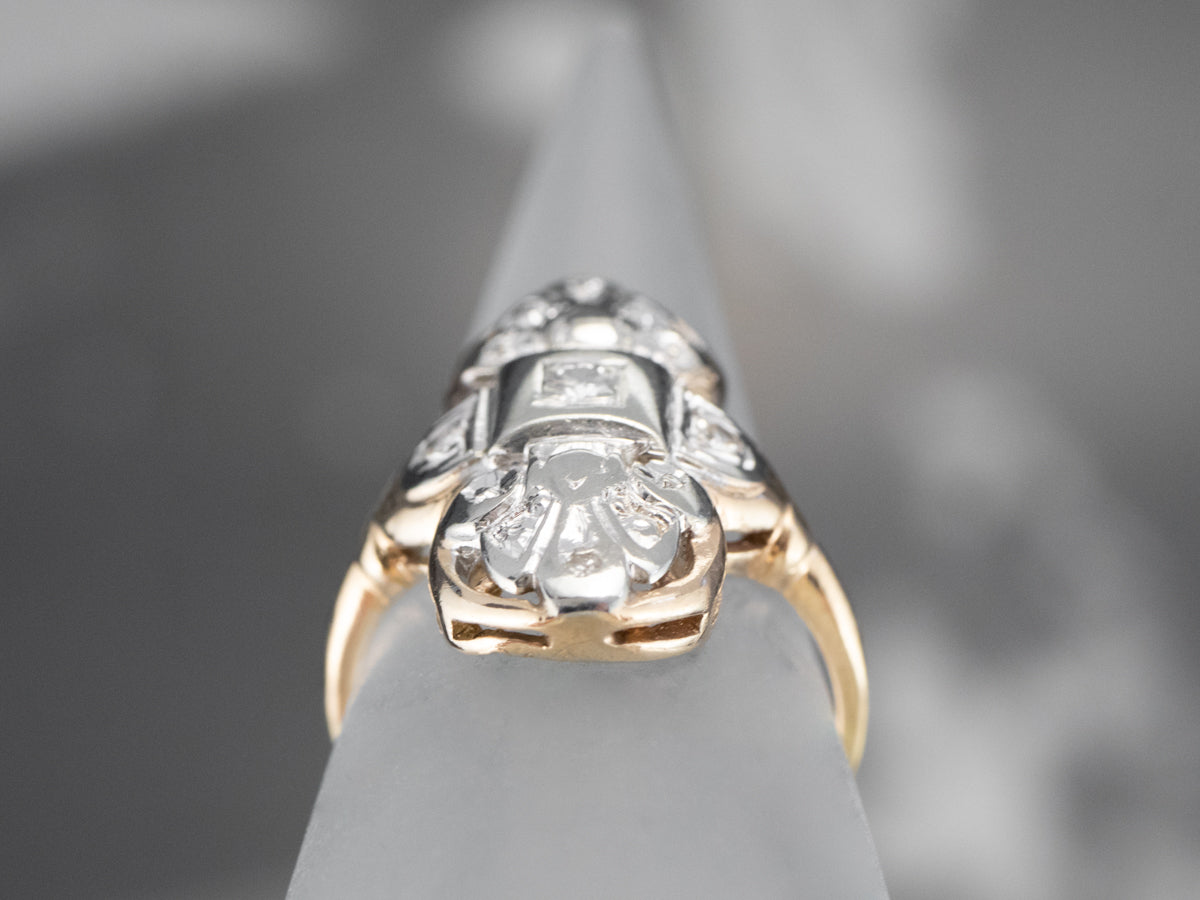 Early Retro Era Diamond Dinner Ring