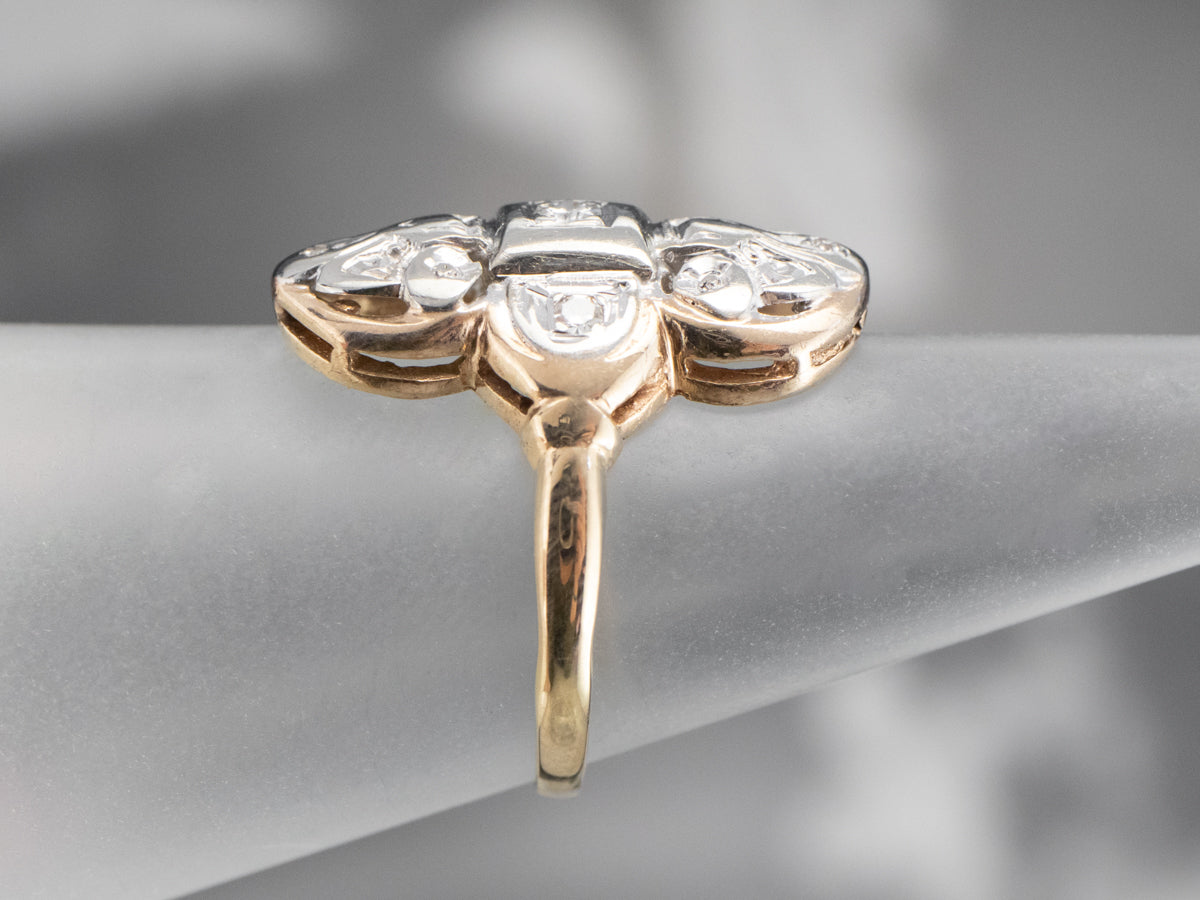 Early Retro Era Diamond Dinner Ring