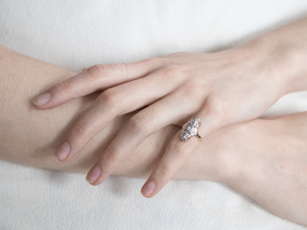 Early Retro Era Diamond Dinner Ring