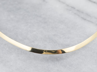 Sleek Yellow Gold Tapered Collar Necklace