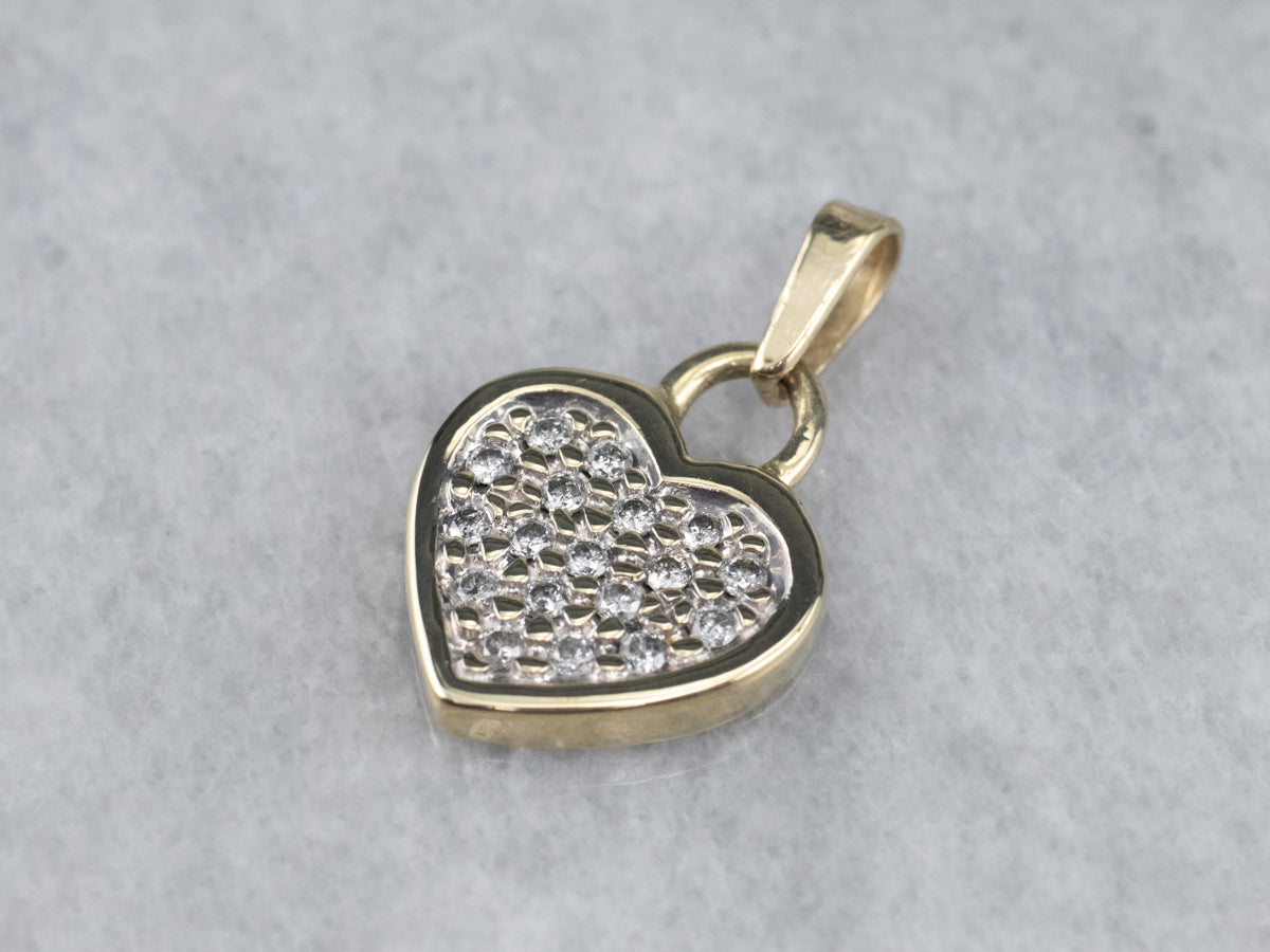 Diamond Heart Cluster Pendant