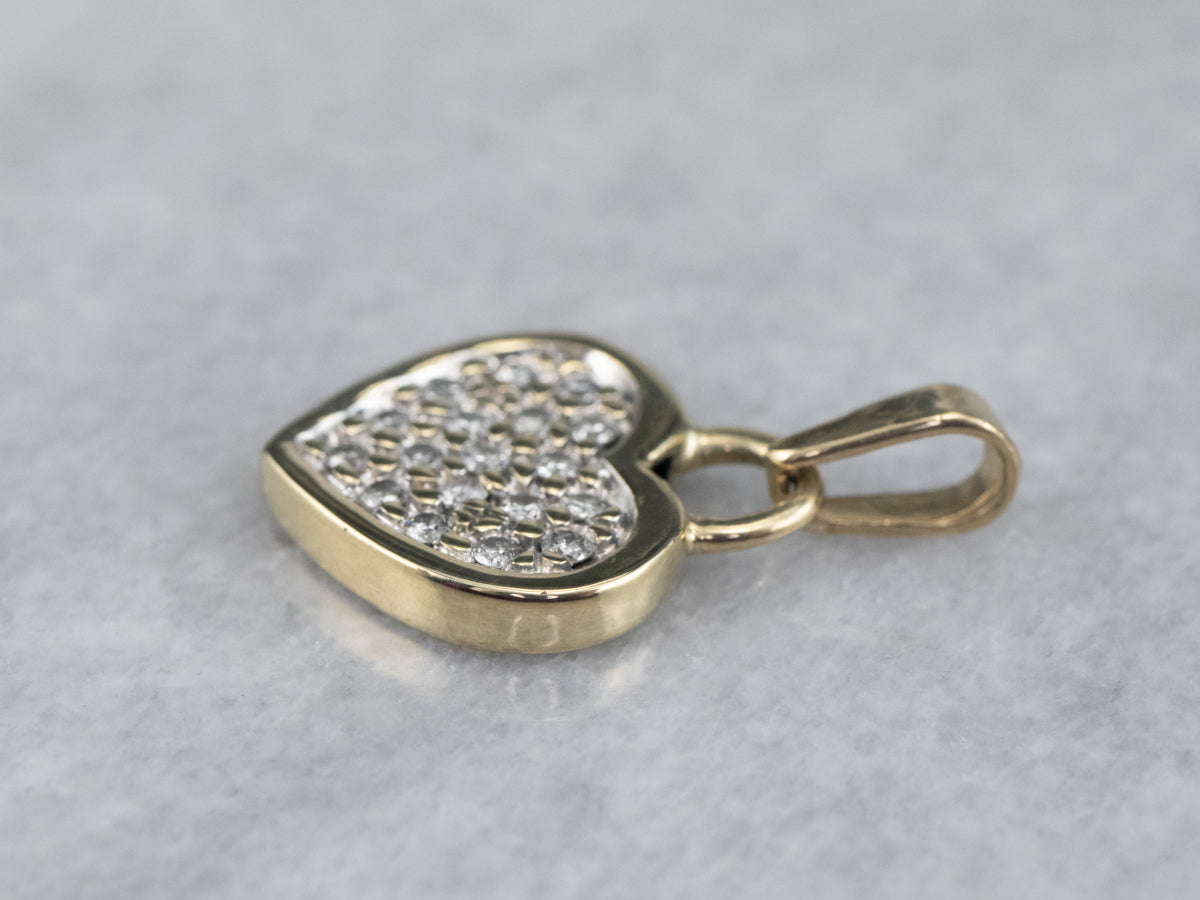 Diamond Heart Cluster Pendant