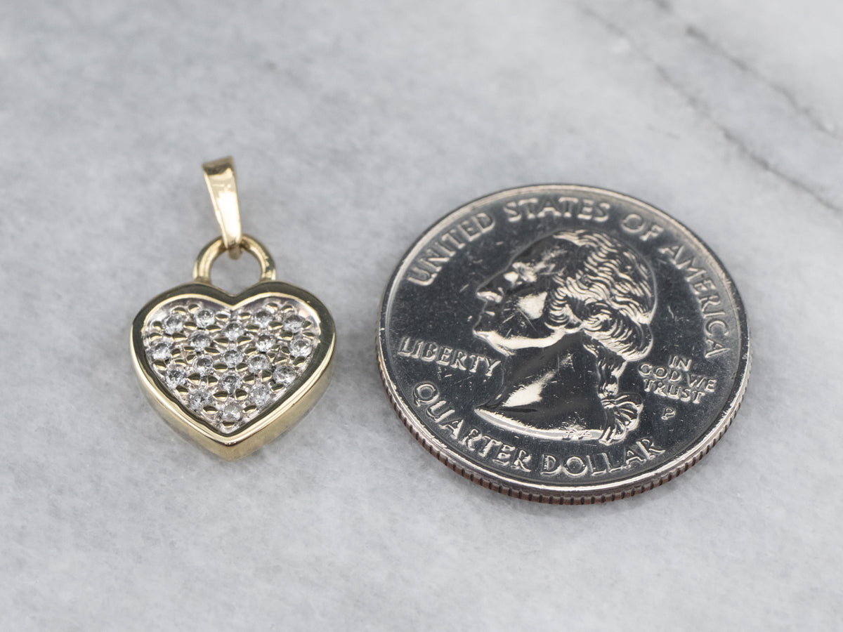 Diamond Heart Cluster Pendant