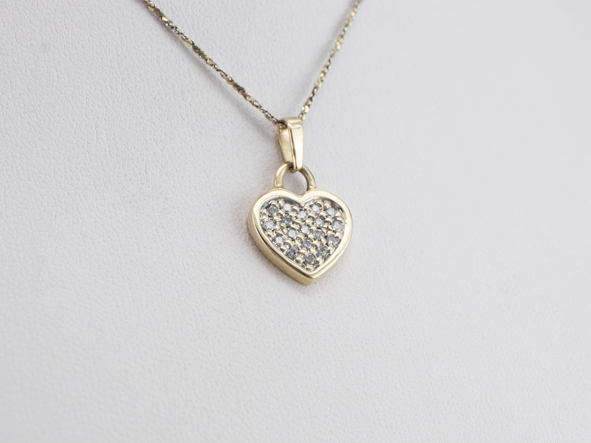 Diamond Heart Cluster Pendant