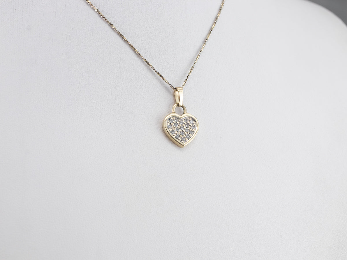 Diamond Heart Cluster Pendant