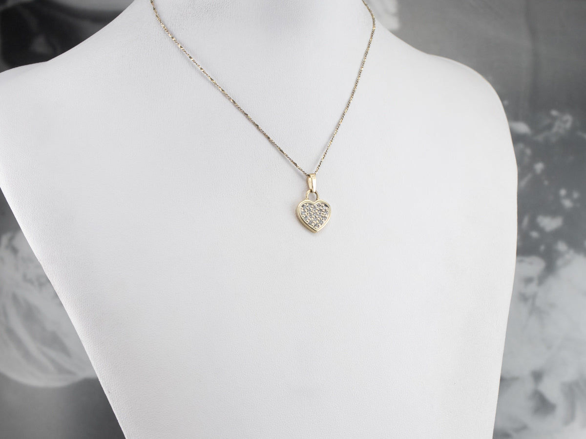 Diamond Heart Cluster Pendant