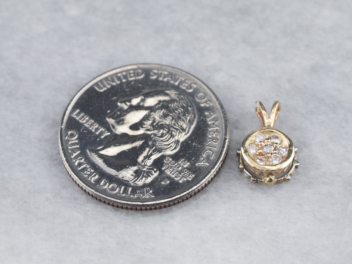 Diamond Gold Cluster Pendant